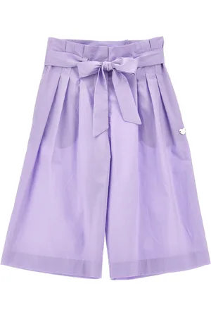 MONNALISA Pantalón cropped de color liso
