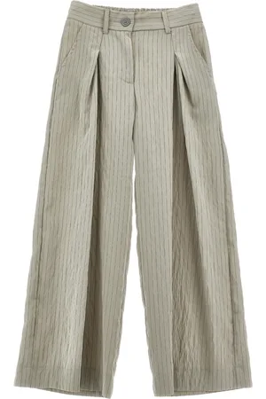 MONNALISA Pantalón palazzo con raya teñida en hilo