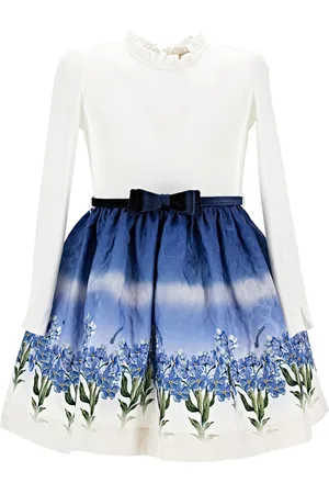 MONNALISA Vestido acolchado con falda floral