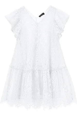MONNALISA Vestido de encaje de talle bajo