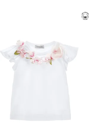 MONNALISA Camiseta con collar de flores