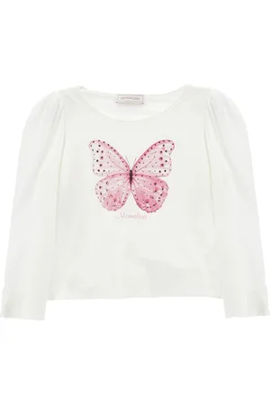MONNALISA Camiseta con estampado de mariposas