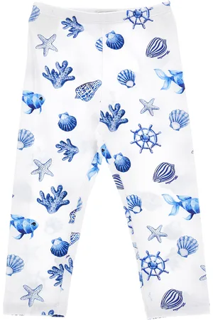 MONNALISA Leggings de punto con estampado marino