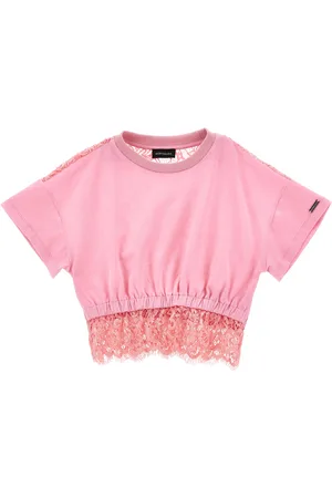 MONNALISA Camiseta corta con encaje