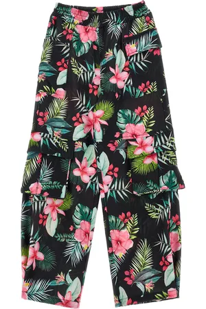 MONNALISA Pantalón de cady con estampado de selva