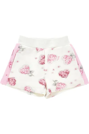 MONNALISA Pantalón corto de felpa con flores
