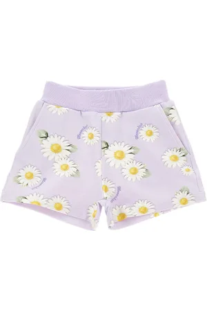 MONNALISA Pantalón corto de felpa con margaritas