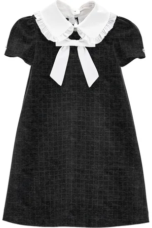 MONNALISA Vestido punto Milán a cuadros brillantes