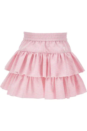 MONNALISA Falda con volantes de tejido de rayas