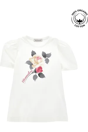 MONNALISA Camiseta de algodón orgánico con rosa