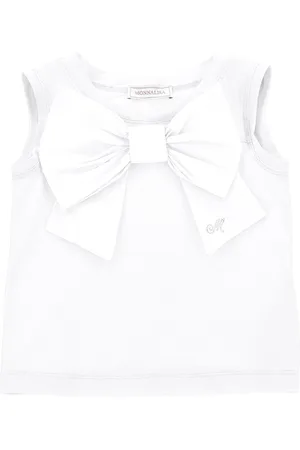 MONNALISA Camiseta de tirantes de punto con lazo grande
