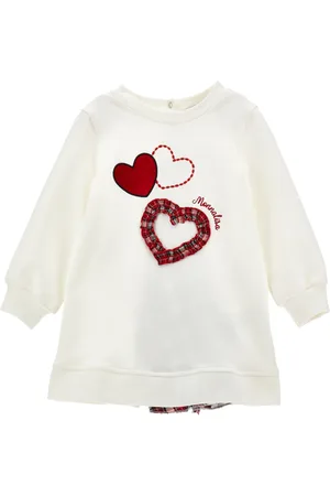 MONNALISA Vestido de felpa con corazones