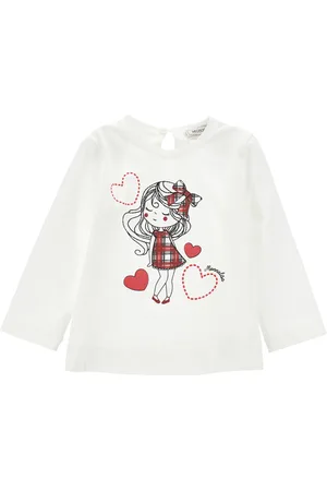 MONNALISA Camiseta de algodón orgánico con niñas