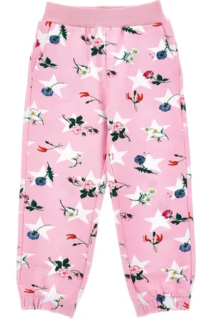 MONNALISA Joggers de felpa con estampado de estrellas