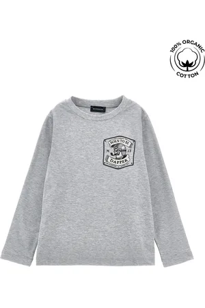MONNALISA Camiseta de algodón orgánico con estampado Dapper