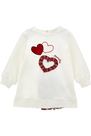 MONNALISA Vestido de felpa con corazones
