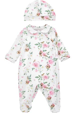 MONNALISA Conjunto de dos piezas de algodón rosa