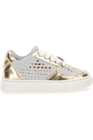 MONNALISA Zapatillas laminadas con strass