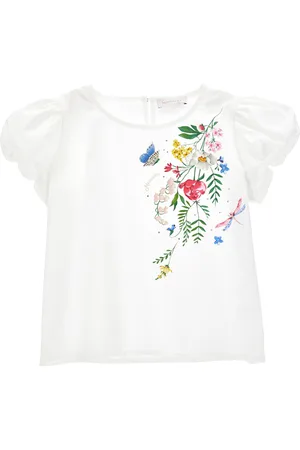 MONNALISA Blusa de popelina con strass