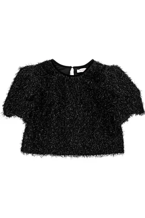 MONNALISA Top con flecos de lúrex
