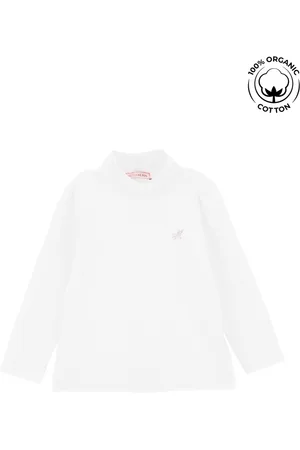 MONNALISA Jersey de cuello alto de algodón orgánico