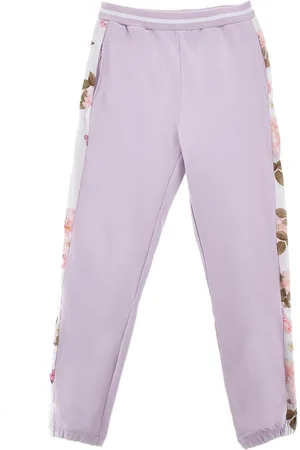 MONNALISA Jogger de felpa con flores
