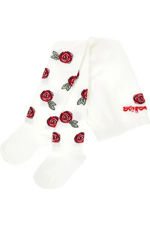 MONNALISA Medias cálidas de algodón con rosas