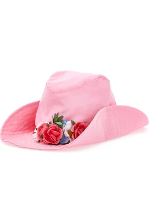 MONNALISA Sombrero de gabardina con flores y tachuelas