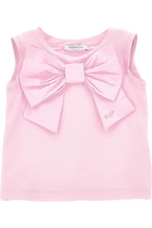 MONNALISA Camiseta de tirantes de punto con lazo grande
