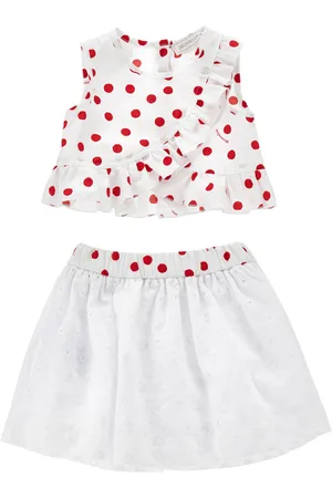 MONNALISA Conjunto top y falda popelina