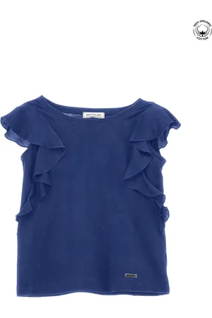 MONNALISA Camiseta sin mangas de punto con galettes