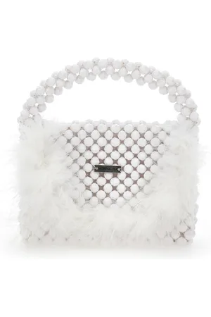 MONNALISA Bolso efecto cristal con plumas