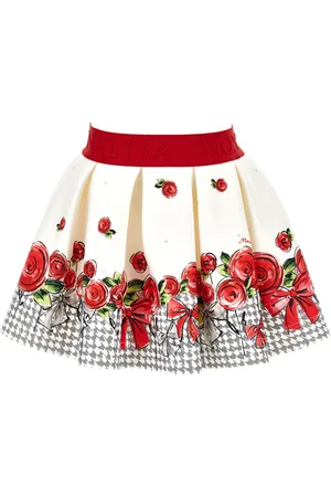 MONNALISA Falda de neopreno con rosas