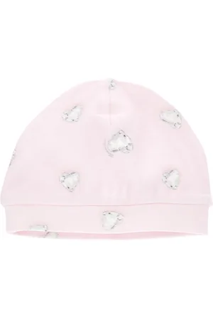 MONNALISA Gorro de algodón con estampado de cristales