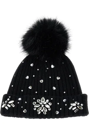 MONNALISA Gorro de mezcla de lana con pedrería