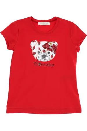 MONNALISA Camiseta con osito de strass