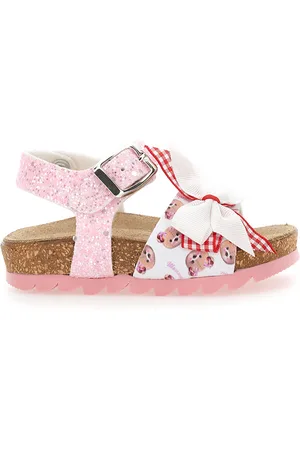 MONNALISA Sandalias con purpurina y lazos