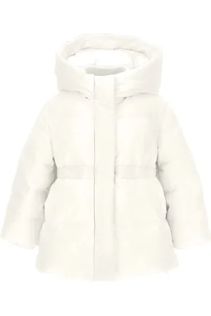 MONNALISA Chaqueta larga de nailon y pluma auténtica