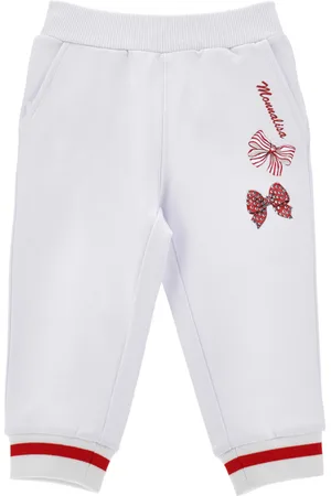 MONNALISA Sudadera jogger con lazos de strass