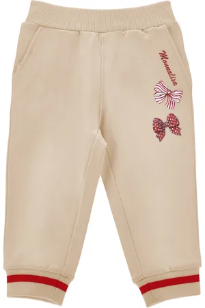 MONNALISA Sudadera jogger con lazos de strass