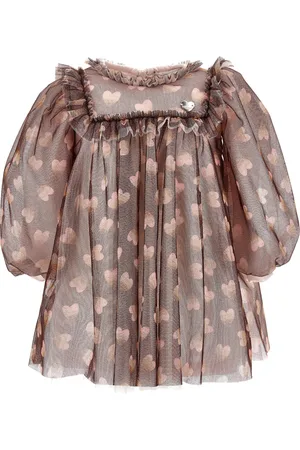 MONNALISA Vestido de tul con purpurina
