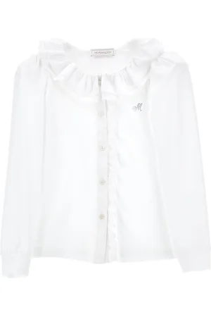MONNALISA Camisa de algodón orgánico con cuello elegante