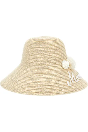 MONNALISA Sombrero de paja con pompones