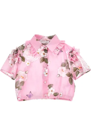 MONNALISA Camisa de muselina de flores