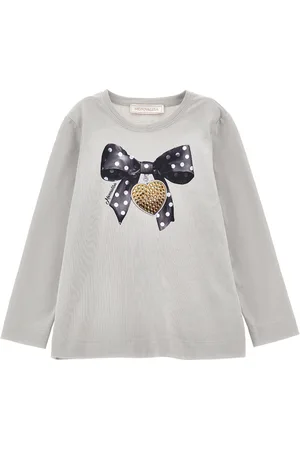 MONNALISA Camiseta en algodón con estampado de lazo