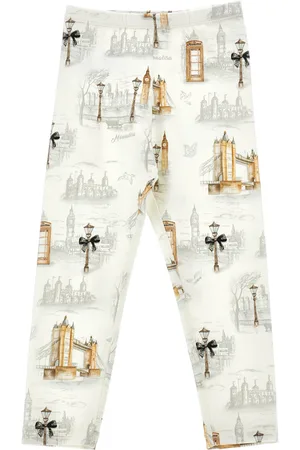 MONNALISA Leggings de punto con estampado icónico