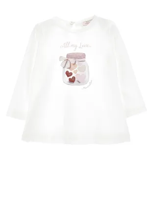 MONNALISA Camiseta con estampado de corazones en un tarro
