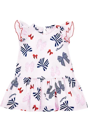 MONNALISA Vestido en algodón de talle baja