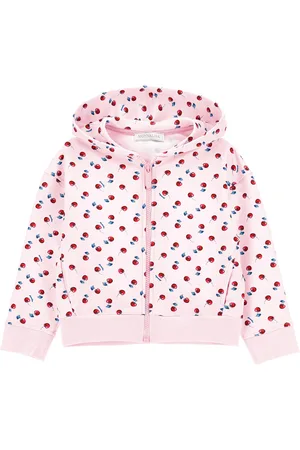 MONNALISA Sudadera abierta con estampado de cerezas