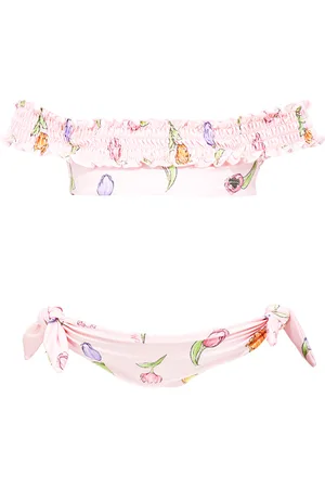 MONNALISA Bikini elástico con estampado de tulipanes